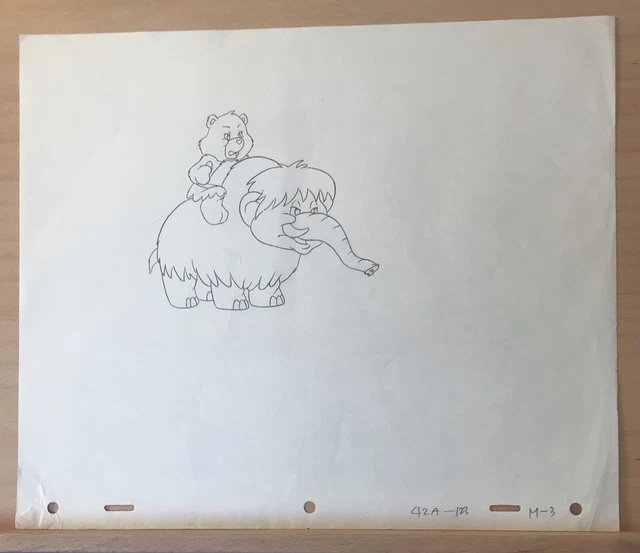 CARE BEARS  Original Animation Production Art Drawing NELVANA