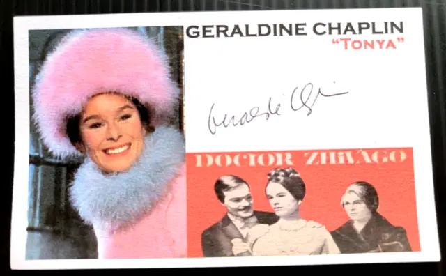 "Doctor Zhivago" Geraldine Chaplin "Tonya" Autographed 3X5 Index Card