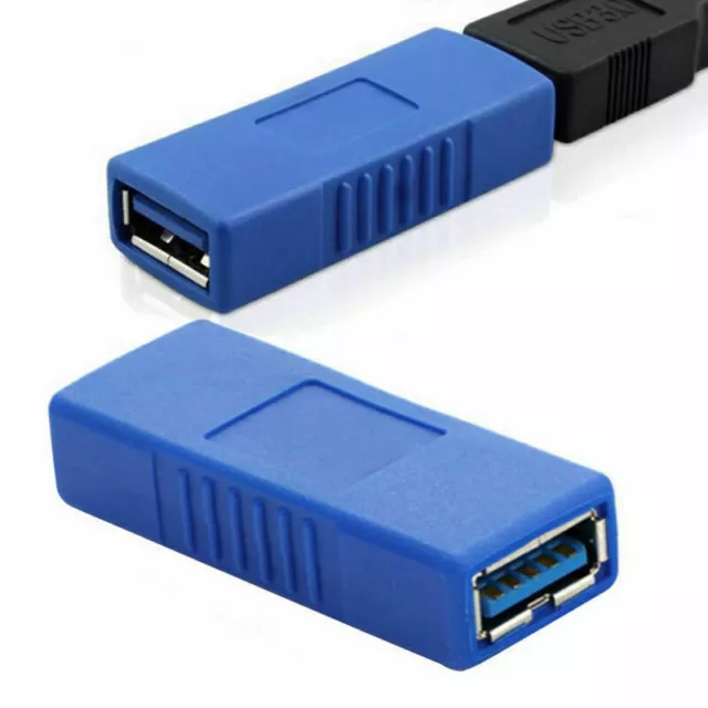 USB 3.0 Typ A Buchse auf Buchse Adapter Kupplung Gender Changer-Verbinder E1H7