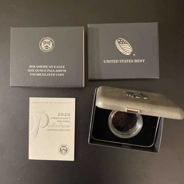 2020 American Eagle Palladium Uncirculated Box and OGP - NO COIN