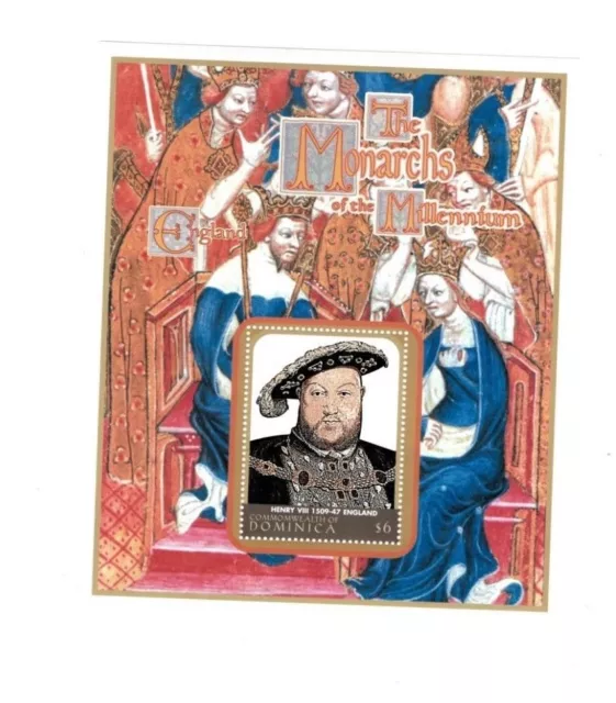 Dominica - Monarchs Of The Millennium S/S - King Henry VIII - England - MNH