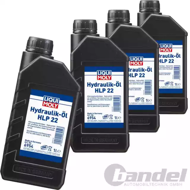 4x1L LIQUI MOLY 6954 HYDRAULIKÖL HLP22 MINERALISCH DIN 51524 ÖL MASCHINEN PUMPEN