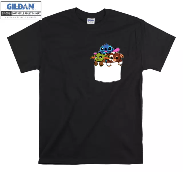 Disney Baby Yoda Stitch Friend T-shirt regalo felpa con cappuccio t-shirt uomo donna unisex A311