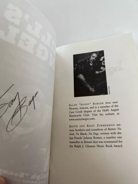 Sonny Barger Hells Angels Founder Hand Signed This Unread Book He Wrote 2