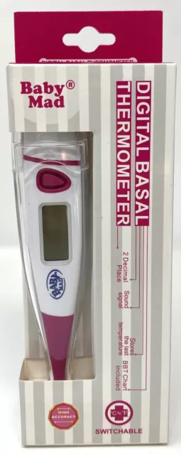 Digital Basal Ovulation Thermometer BBT Switchable C or F Case Fertility Chart 3