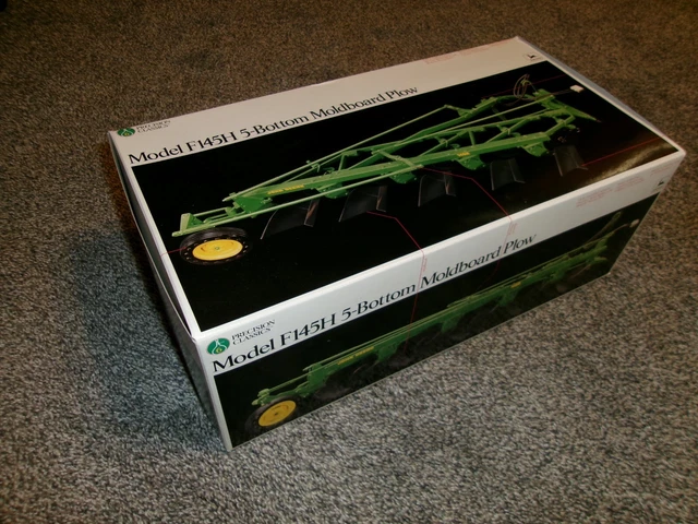 John Deere Farm Toy Precision Classics NIB Sealed F145H Moldboard Plow 5 Bottom