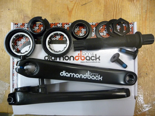 DiamondBack 3 Piece Crank Set BMX Bike Cycle Axle Arms Old School Size Bearings