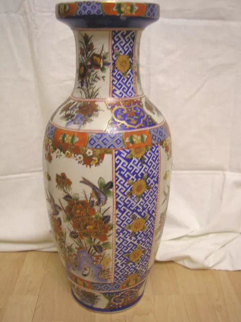China Porzellan Vase Bodenvase 61 cm hoch im Stile Ming Dynastie