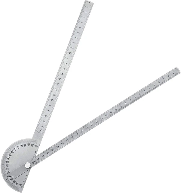 Protractor Style Angleboard ANGLE PROTRACTOR ANGLE Finder Ruler Two Arm Stainless Steel Protractor ...