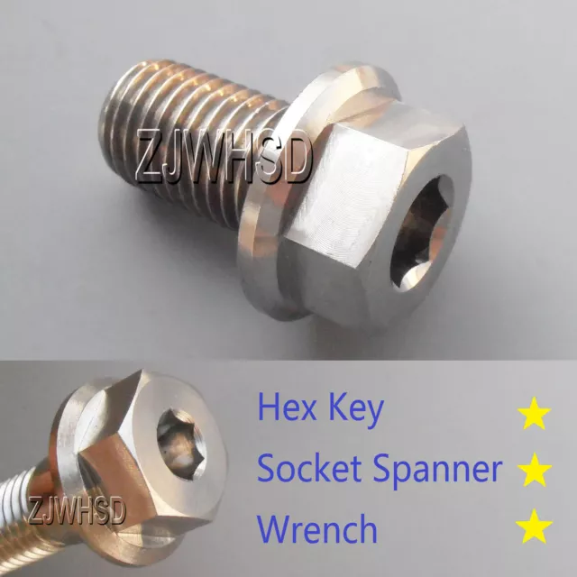 M12 x 1.25 x 20 Titanium Ti Screw Bolt Socket Cap Head & Hexagon Hex Flange Head