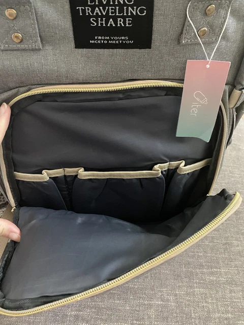 Baby Diaper Bag Backpack with Bassinet Changing Station Gray 11