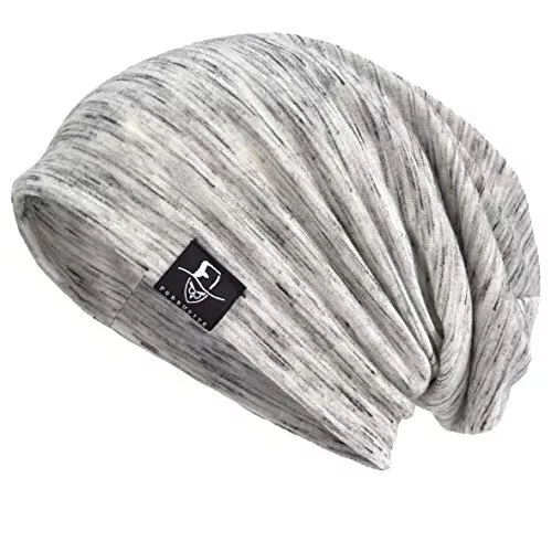 Men Slouch Hollow Beanie Thin Summer Cap Skullcap (Multi Pale1)