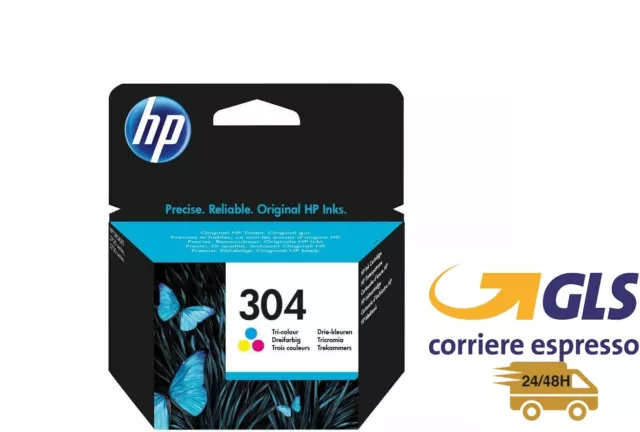 CARTUCCIA ORIGINALE HP304 INCHIOSTRO COLORE N9K05AE Deskjet 2620  2630 3720 3730