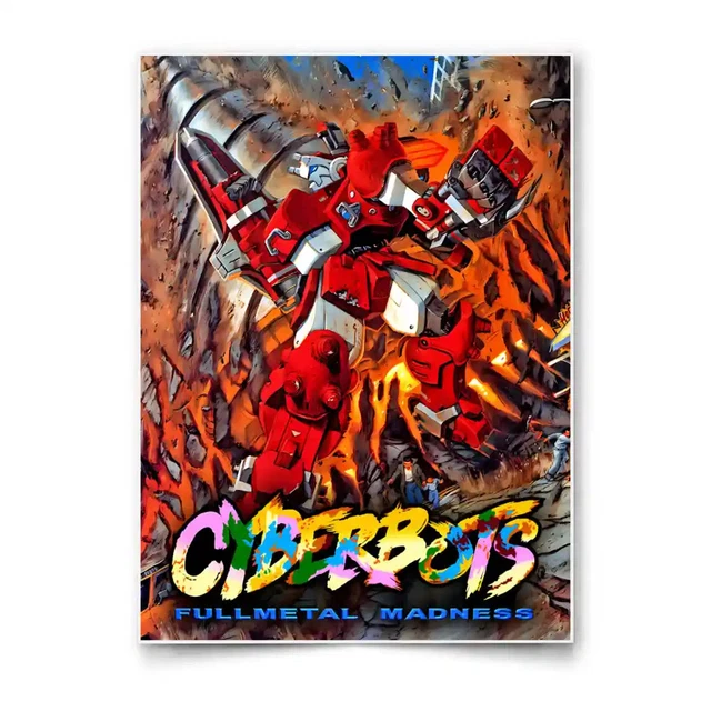 CYBERBOTS FULLMETAL MADNESS CAPCOM B2 Promo Poster Vintage Mecha