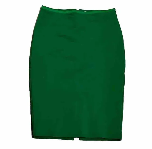 Boden Bright Green Stretch Ponte Midi Pencil Skirt Size UK 8 US 4