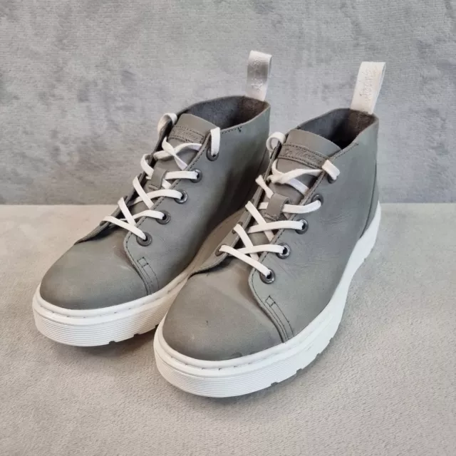 DR MARTENS BAYNES Shoes Womens UK 6 Grey Smooth Nubuck Leather Mid