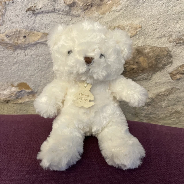 Sos Doudou Ours Sucre D'orge Cajou Gris Mouchoir Blanc