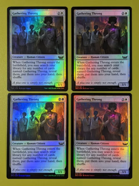 LÁMINA Gathering Throng x4 Calles de Nueva Capenna 4x Magic the Gathering Magic