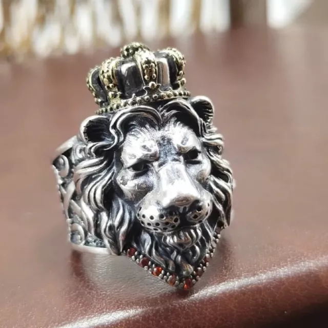 Buy Handmade Lion Ring in 925 Sterling Silver, Lion Totem Ring, the King of  the Jungle Online in India - Etsy