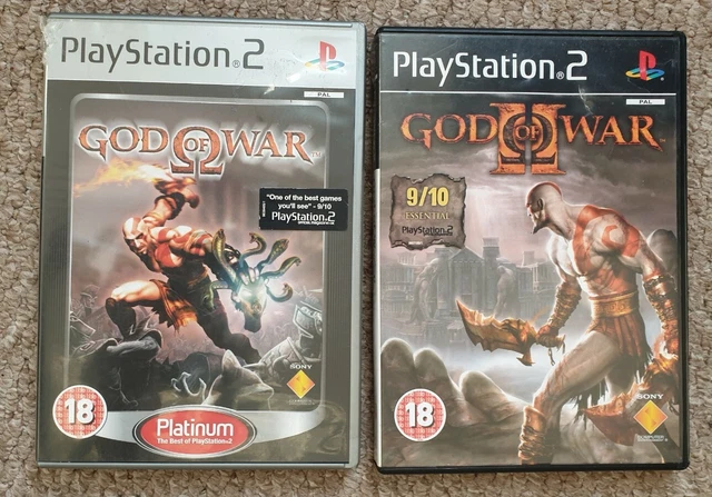PS2 game bundle God Of War 1 And 2 rare pal PlayStation 2 games discs VGC