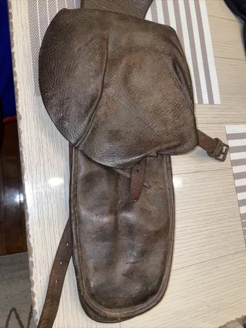 WW1 Canadian British CEF BEF Leather Cavalry Horse Saddle Bags