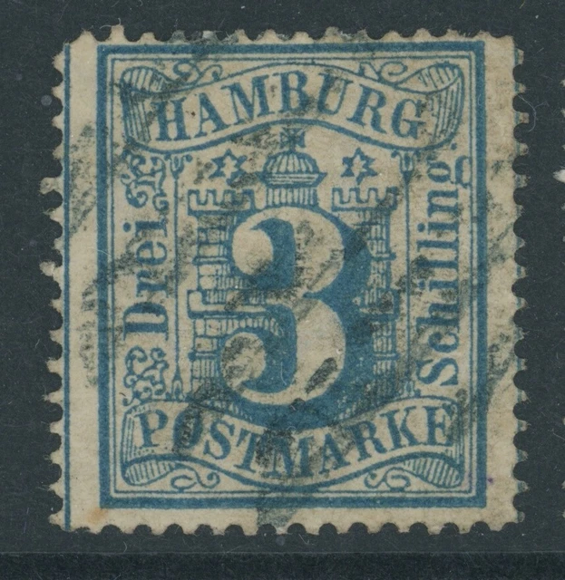 Hamburg Mi. Nr. 15 b gestempelt TOP geprüft Jakubek BPP 140 Euro