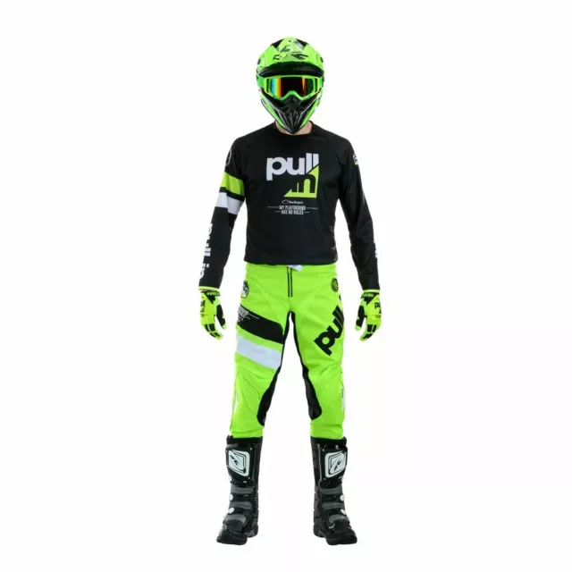 Tenue PULL IN RACE FULL LIME moto cross enfant 2