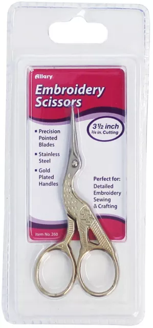 Allary Ultra Fine Embroidery Scissors 3.5"-Stork, 260A