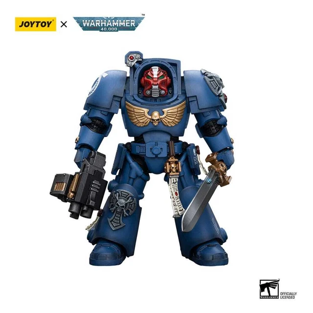 HiPlay JoyToy Warhammer 40k Figura da collezione: Ultramarines Terminator Squad Terminator Terminator 1:18 Scale Action Figure JT9947