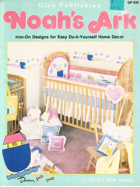 Libro de patrones de hierro en transferencias del Arca de Noé para guardería decoración del hogar paredes y madera