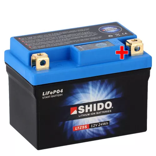 Motorrad Batterie Shido Lithium LTZ5S / YTZ5S, 12V|CCA:120A (113x69x85mm)