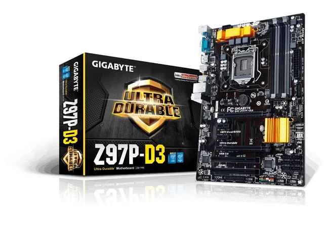 GIGABYTE GA-Z97P-D3 MOTHERBOARD Intel Z97 LGA 1150 (Socket H3) ATX £15. ...
