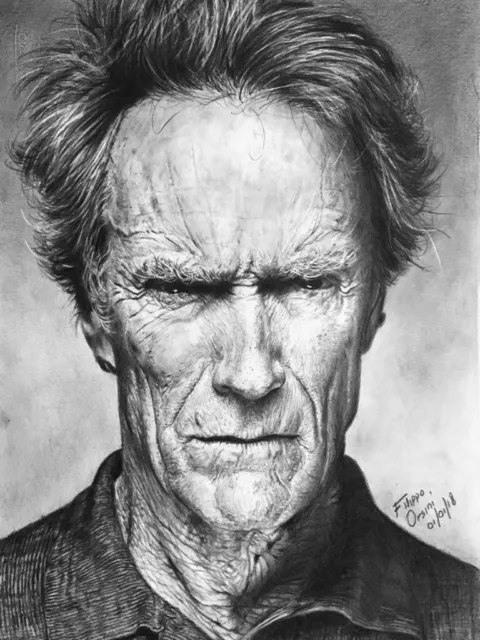 ritratto Clint Eastwood copia