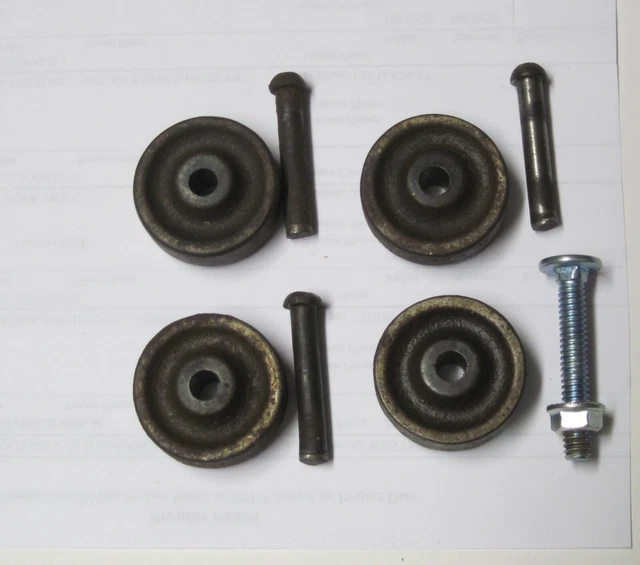 LOT OF 4 Antique Singer Sewing Machine Treadle Base Cast Iron Wheels