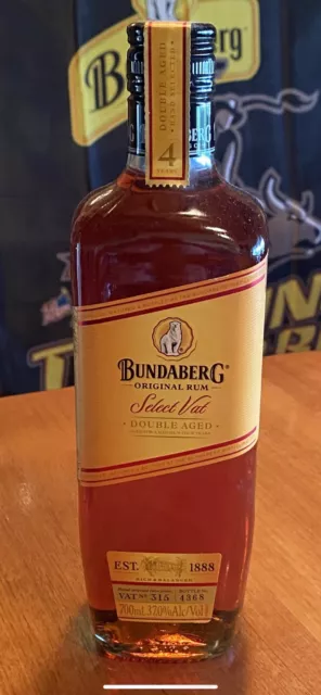 Bundaberg Rum Select Vat 315 Glass Bottle Numbered 4368