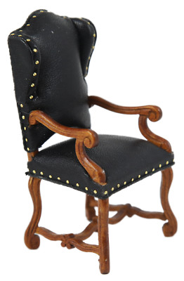 Berger Maison de Poupées Fauteuil Louis XV Bergere Noyer JBM Miniature Meuble de Salon 