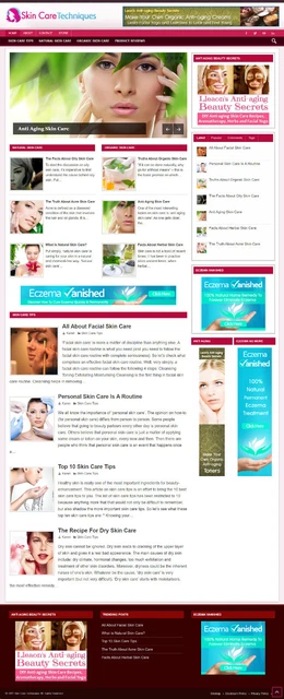 Skin Care Affiliazione Sito Web + Dominio Gratuito Nome & Ssl Certificato