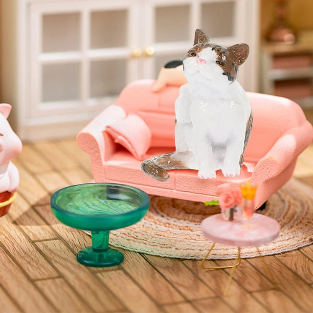 10 Pcs Cat Cupcake Topper Cat Model Fall Guys Toys Squiz Toys Decorate 12