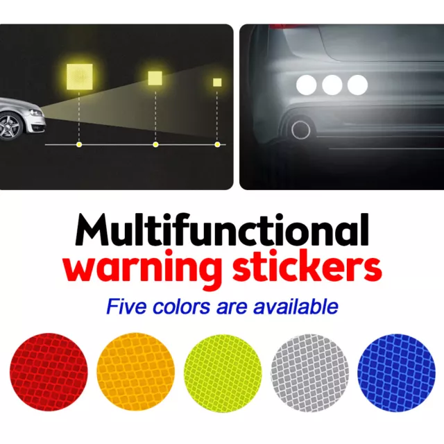 10PCS Auto Car Door Open Sticker Reflective Tape Safety Warning Decal Universal 2