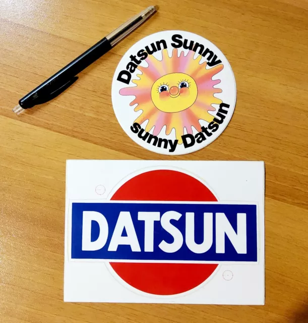 2 autocollants ancien DATSUN Sunny auto racing oldies 70’s
