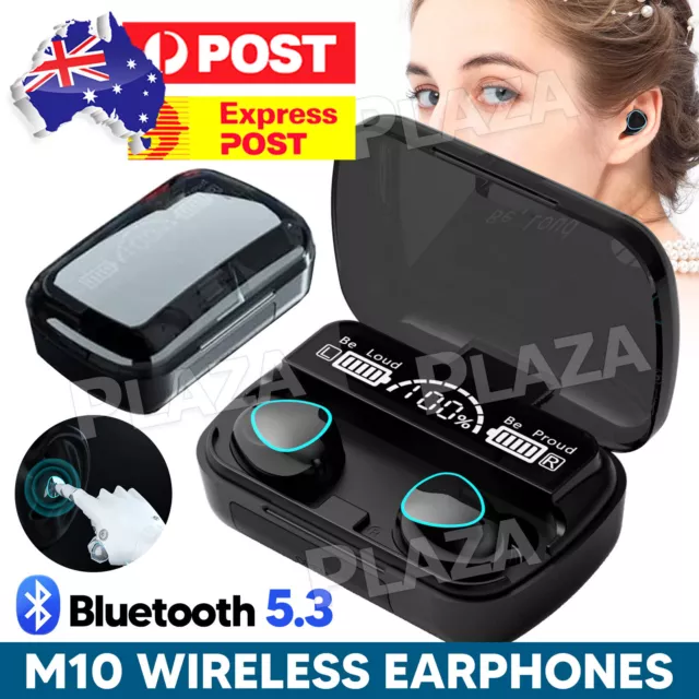 TWS Bluetooth 5.3 Wireless Earbuds Waterproof LED Display Earphones 2024 NEW AU