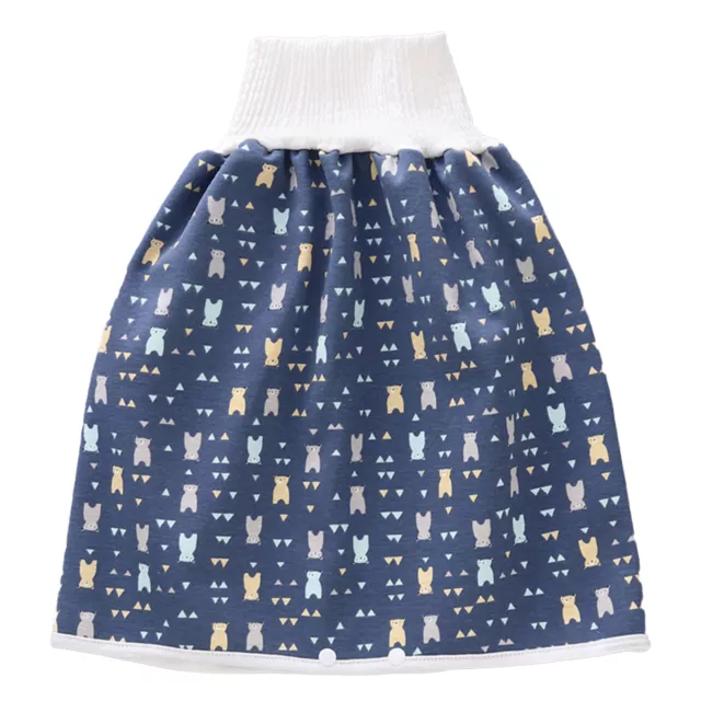 Toddler Cotton Diaper Skirt High Waist Breathable Waterproof Changing Pants 12