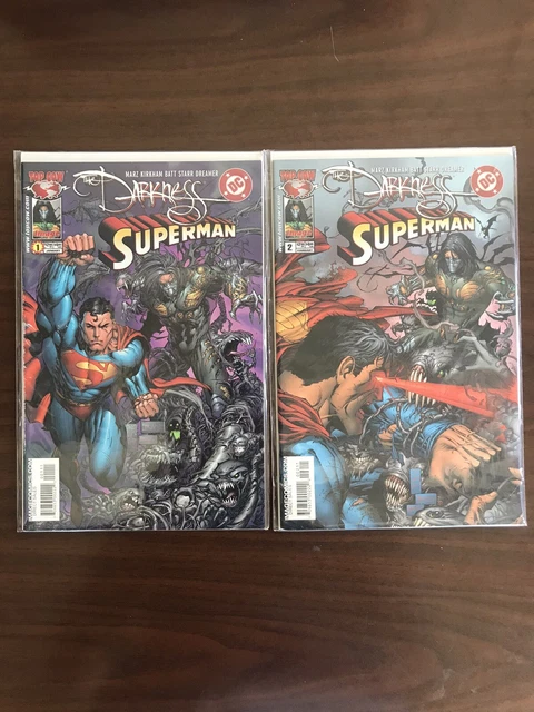 the Darkness/Superman #1-2 series - ron marz - tyler kirkham set Top Cow Dc