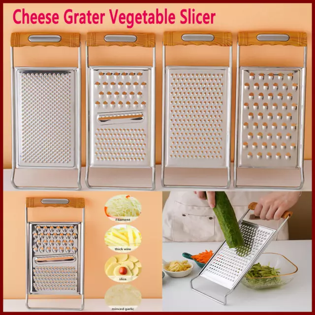 Cheese Grater Vegetable Slicer Flat Handheld Stainless Steel Kitchen Gadget