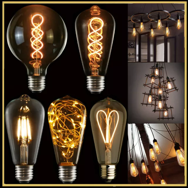 E27 LED Edison Filament 4W=40W Vintage Retro Lampe Glühbirne Filament Warmweiß