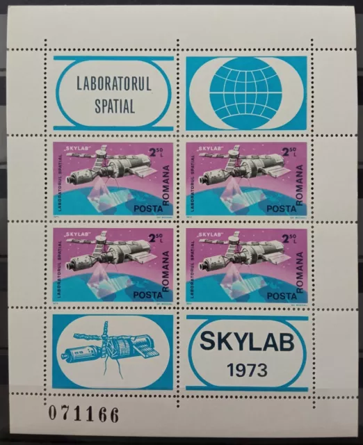 1974 Romania, Space - Skylab, **/MNH, Bl. 117, ME 5,5