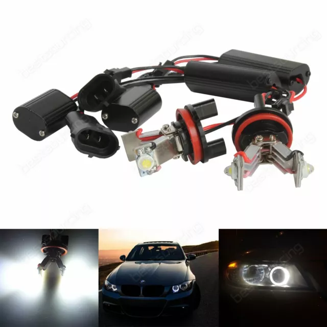 2x Angel Eyes H8 Lampen Licht Birne For BMW E92 E93 3er E90 E91 LCI mit Xenon ab 2