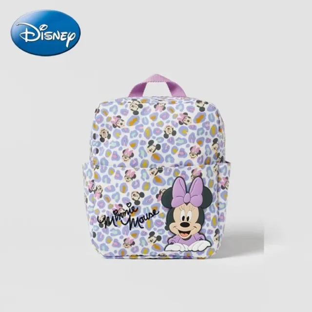 Disney Cute Mickey and Minnie Children's Backpack Girls Cartoon Print Large Bag