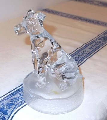 ANCIEN VINTAGE DESIGN CRISTAL CHIEN STYLE DAUM LALIQUE VAL St LAMBERT BACCARAT 