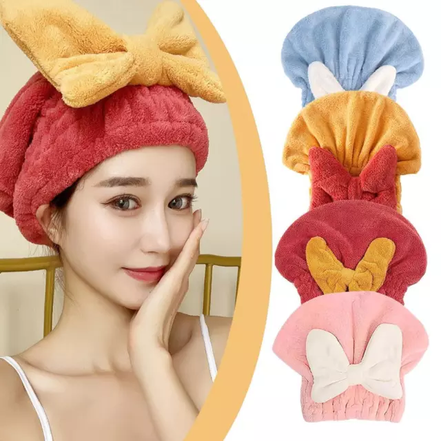 Super Absorbent Hair Towels Wrap for Wet Hair, Microfiber Hair Drying Towels-Cap